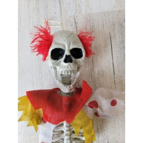 Paper magic 2010 hanging Halloween skeleton clown AS IS prop Decor home scary - Picture 5 of 10